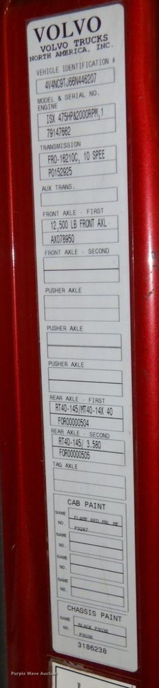 image for item MF9563 2006 Volvo VNL  semi truck