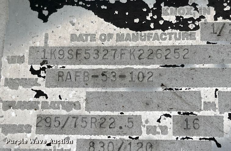 image for item MJ9668 2015 Kruz RAFB-53-102  flatbed trailer