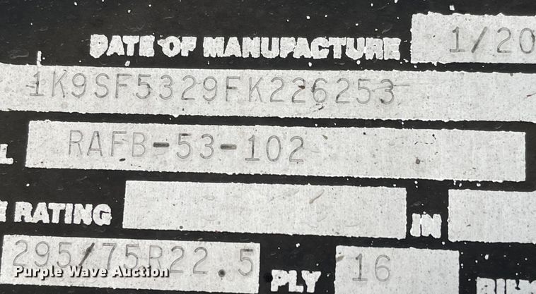 image for item MJ9669 2015 Kruz RAFB-53-102  flatbed trailer