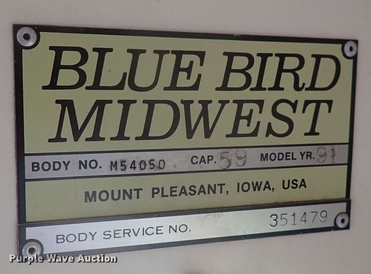 image for item DI1915 1991 Chevrolet  school bus