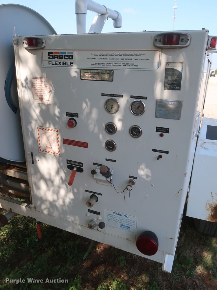 image for item DK3700 1997 Sreco Flexible HV2060TR  sewer jetter trailer