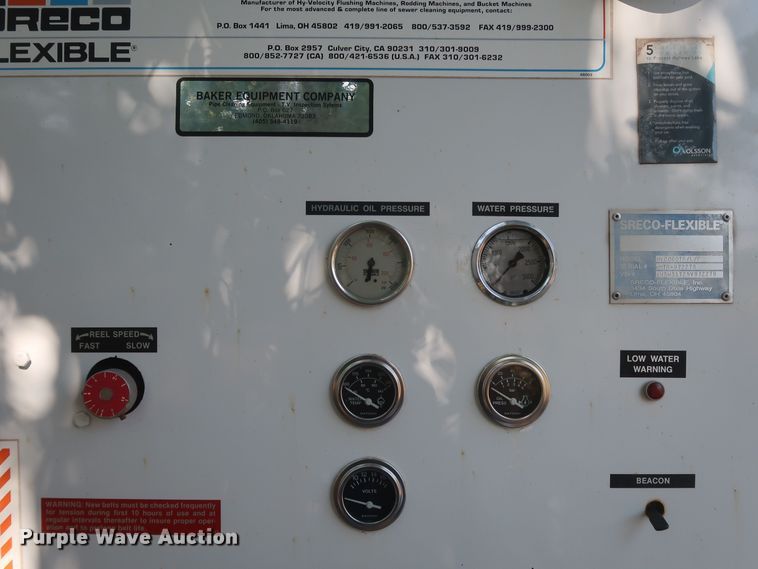 image for item DK3700 1997 Sreco Flexible HV2060TR  sewer jetter trailer