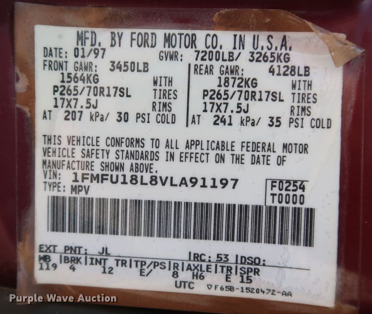 image for item DK3707 1997 Ford Expedition Eddie Bauer  SUV