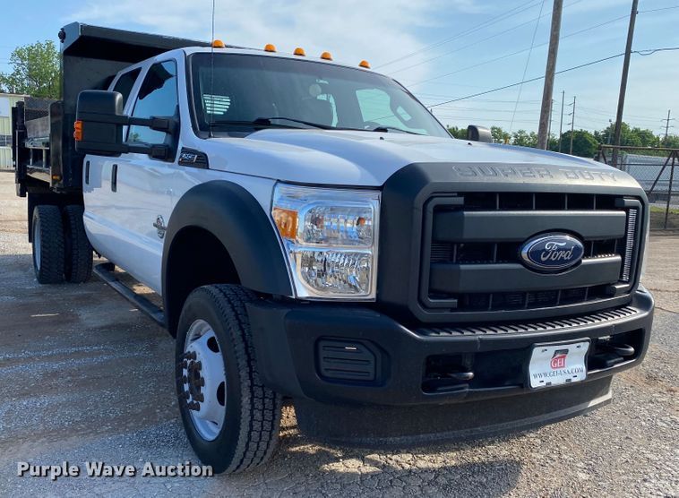 image for item DM4126 2016 Ford F450 Super Duty XL  Crew Cab dump flatbed truck