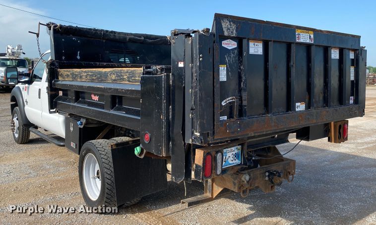 image for item DM4126 2016 Ford F450 Super Duty XL  Crew Cab dump flatbed truck