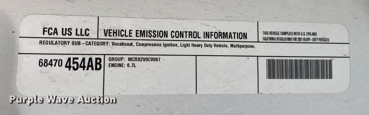 image for item DM4127 2021 Dodge Ram 5500HD Crew Cab flatbed truck