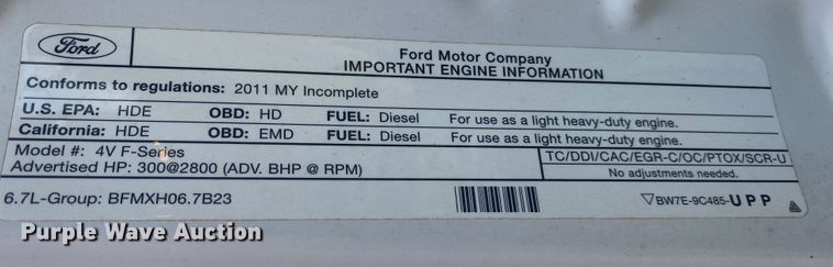 image for item DM4142 2011 Ford F550  flatbed truck