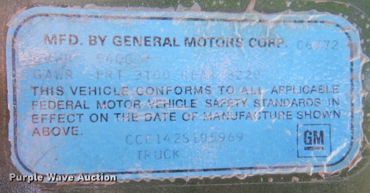 image for item DN7393 1972 Chevrolet Cheyenne 10  pickup truck