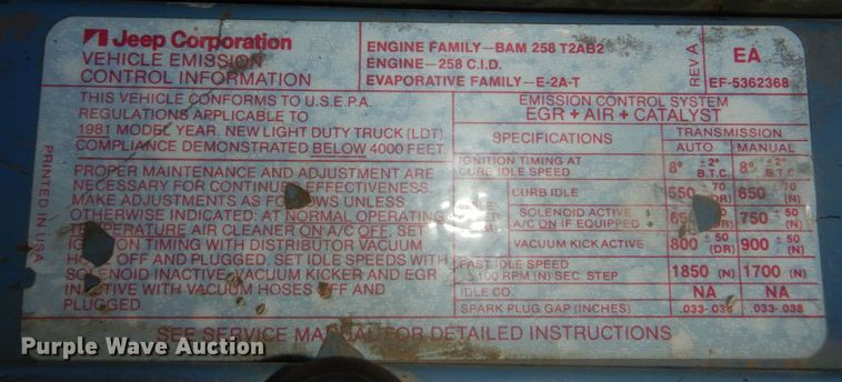 image for item DN7395 1981 Jeep Scrambler CJ8  pickup truck