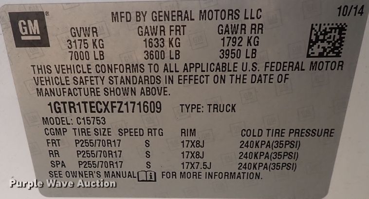 image for item DP4646 2015 GMC Sierra 1500  Double Cab pickup truck