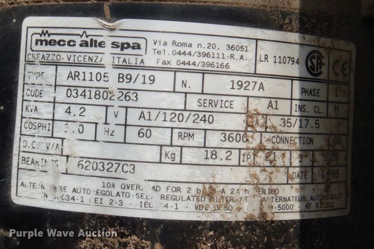 image for item DR0400 Bobcat BG3.5  generator