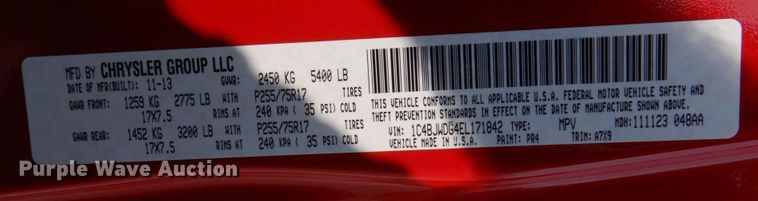 image for item IM9989 2014 Jeep Wrangler  SUV