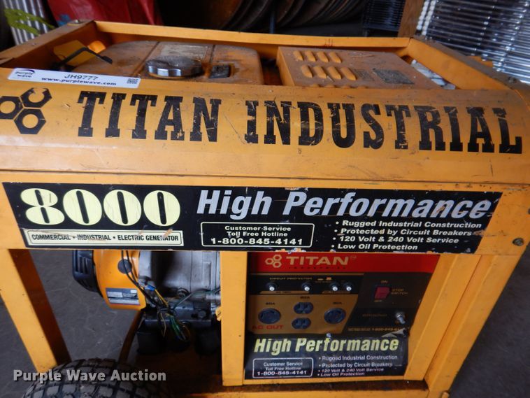 image for item JH9777 Titan 8000  generator
