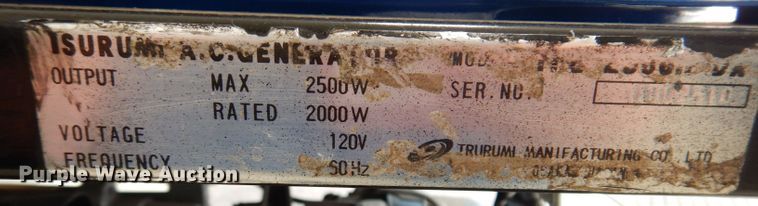 image for item JH9820 Tsurumi TPG2500H-DX  generator