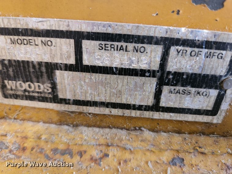 image for item JM9077 1996 Woods RM660  finish mower
