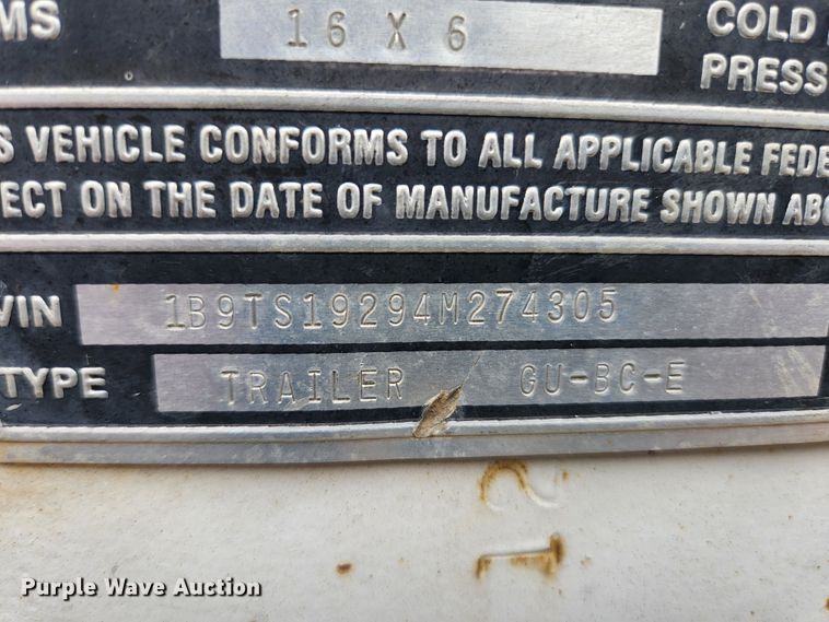 image for item JM9091 2004 Brooks Brothers  equipment trailer