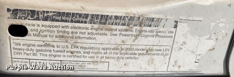 image for item KC9481 2002 Ford E350 XLT  van