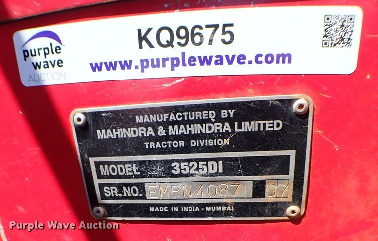 image for item KQ9675 2007 Mahindra 3525DI tractor