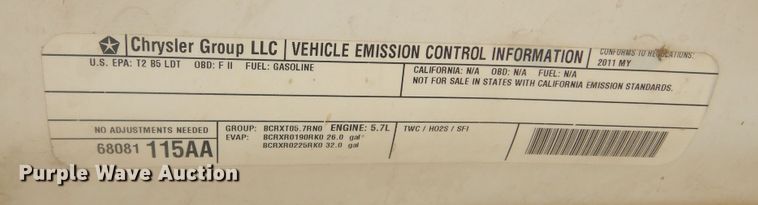 image for item KS9918 2011 Dodge Ram 1500  Crew Cab pickup truck