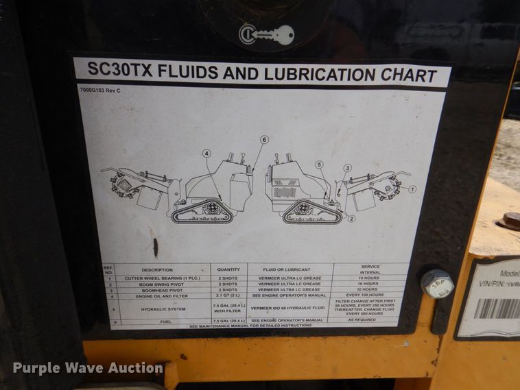 image for item MF9094 2015 Vermeer SC30TX  stump grinder