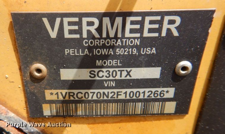 image for item MF9094 2015 Vermeer SC30TX  stump grinder