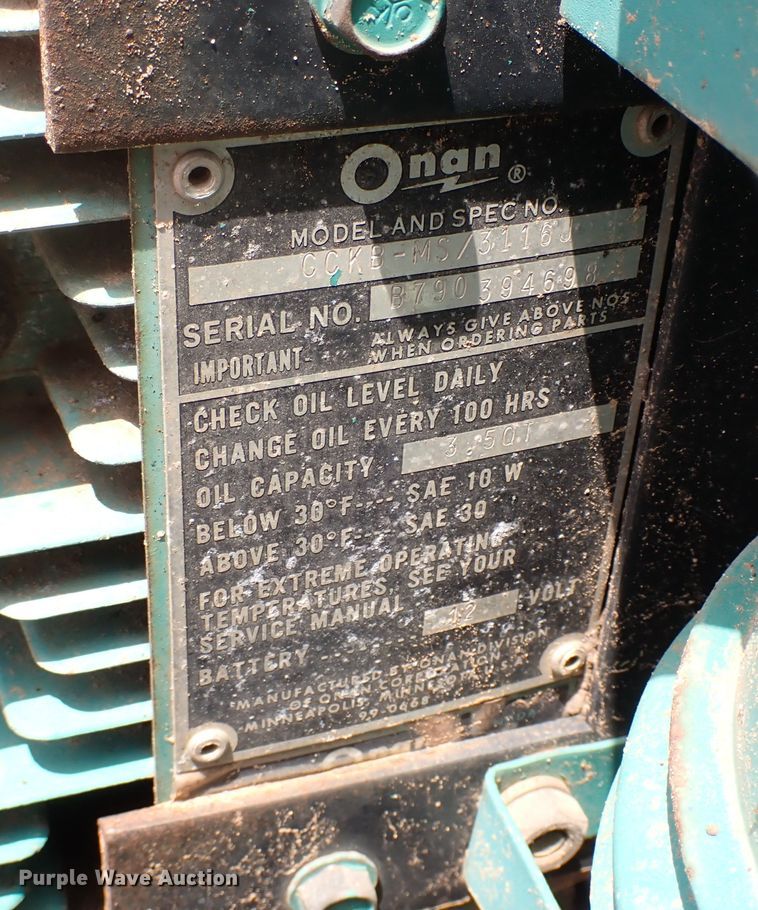 image for item MF9387 Onan CCKB-MS/3116J  engine