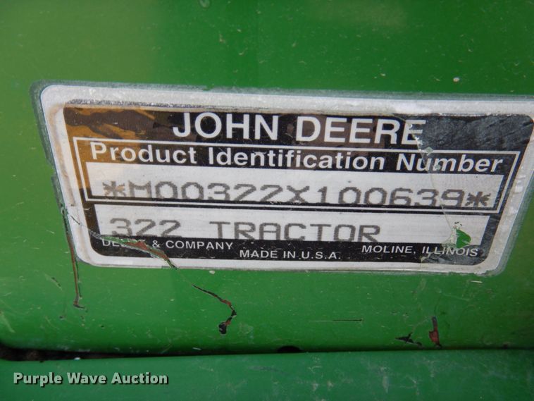 image for item MU9593 John Deere 322  lawn mower