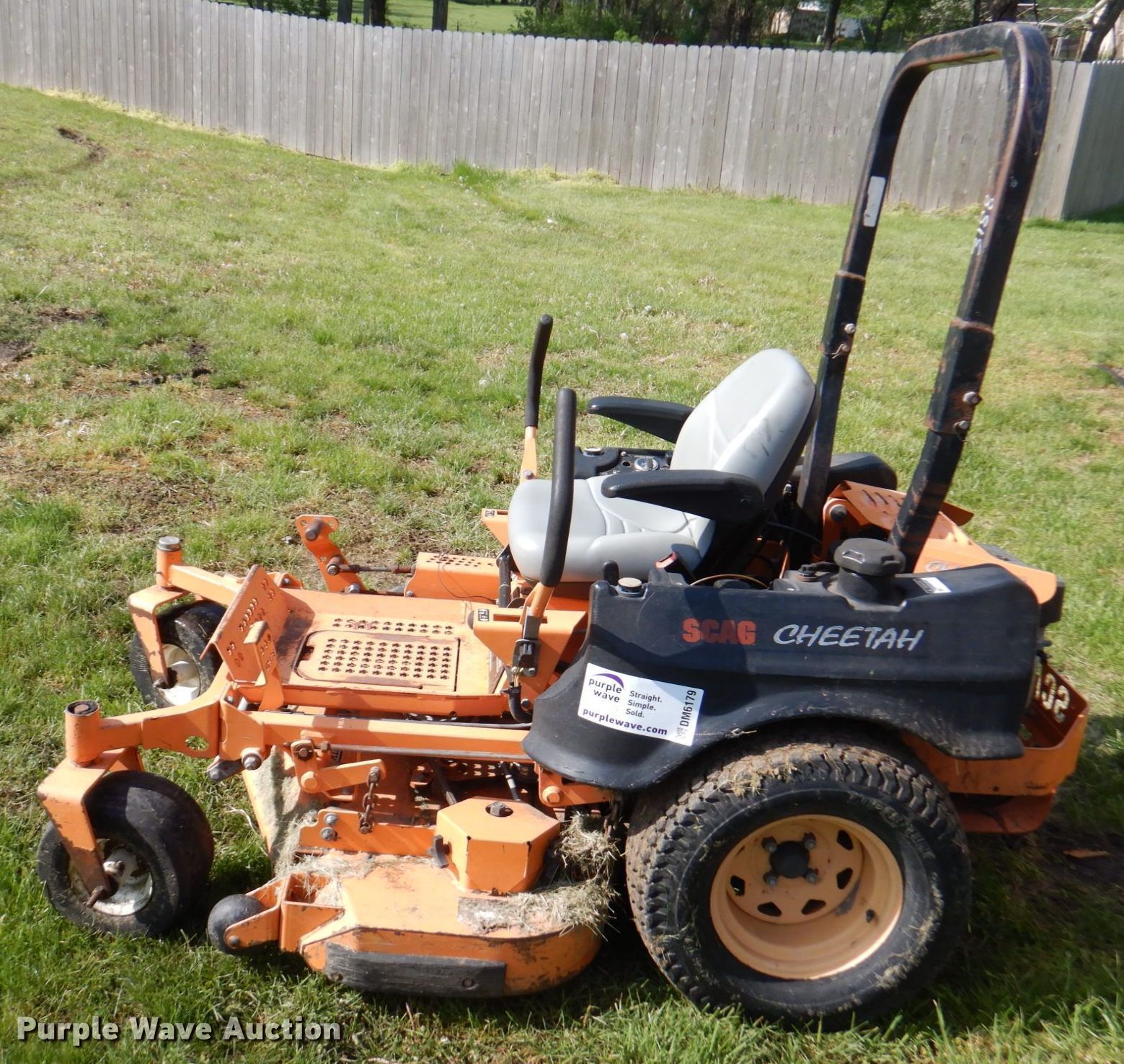 Scag Cheetah ZTR lawn mower in Olathe, KS Item DM6179 sold Purple Wave