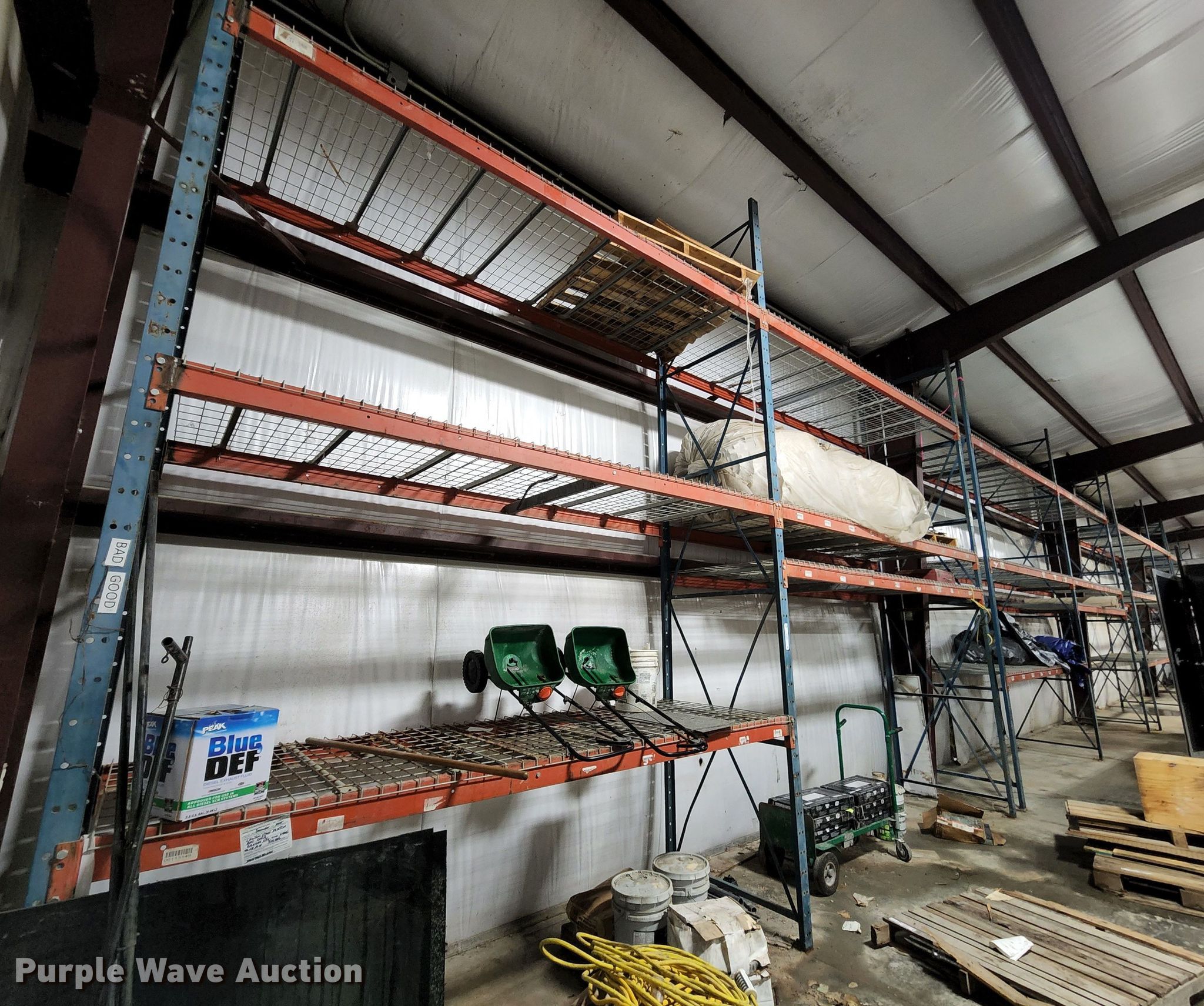 Pallet racking in Kansas City, MO Item KF9067 sold Purple Wave