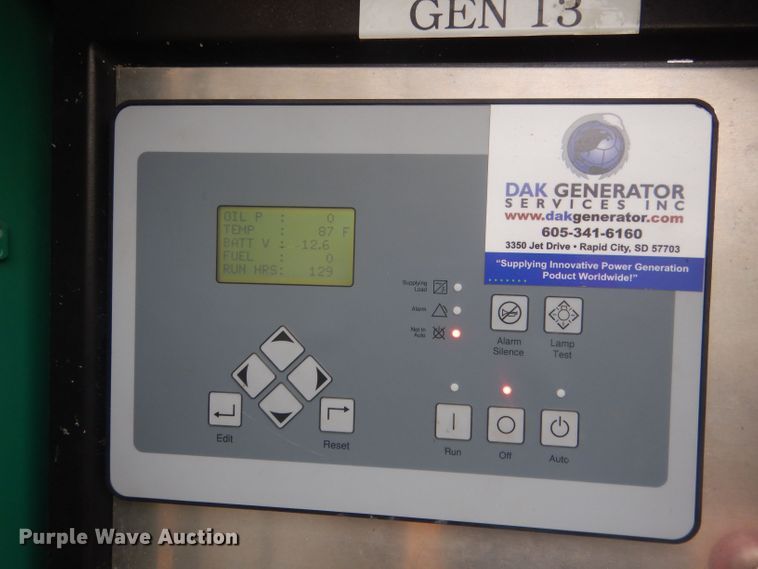 image for item DJ1315 Onan 100DGDB  generator