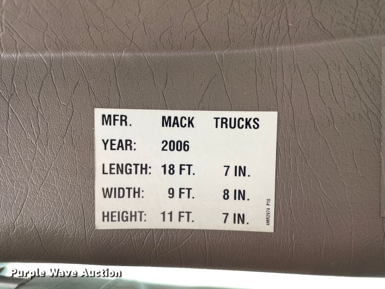 image for item DJ5146 2007 Mack CXN612  dump truck