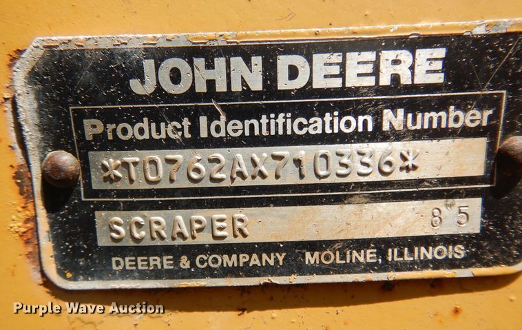 image for item DK0939 1985 John Deere 762A  elevating scraper
