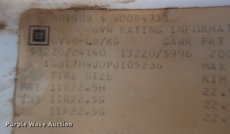 image for item DK3694 1993 Chevrolet Kodiak C6500  dump truck