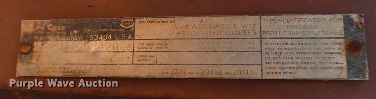 image for item DK3709 Case W30  wheel loader