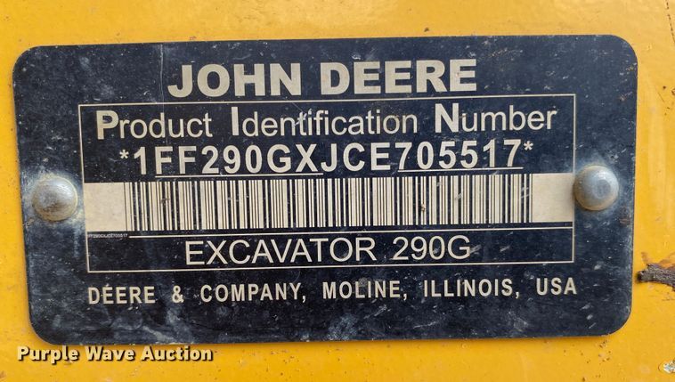 image for item DM4112 2013 John Deere 290GLC  excavator
