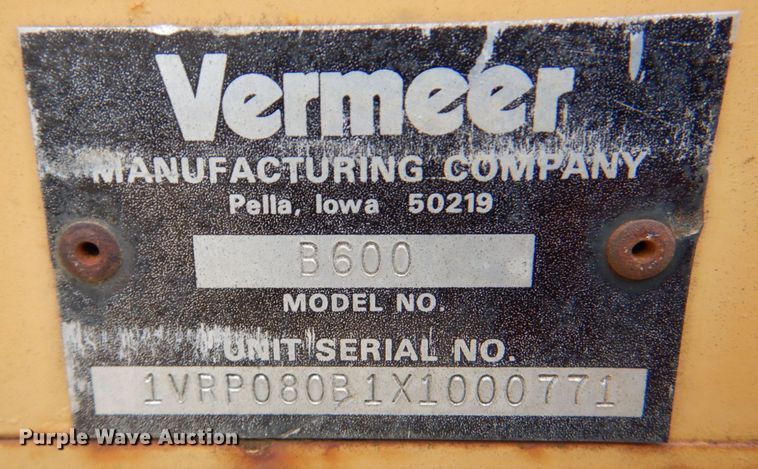 image for item DM6156 1999 Vermeer V5750  trencher