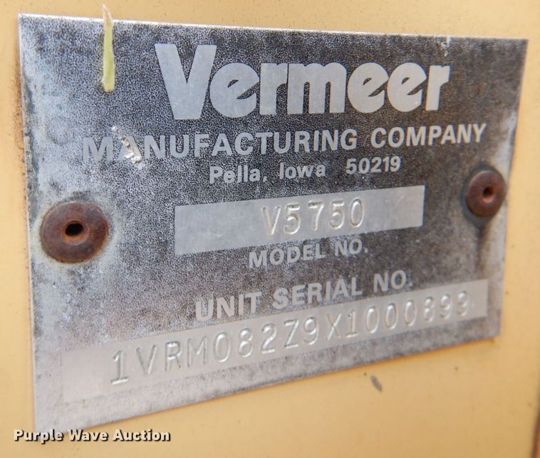 image for item DM6156 1999 Vermeer V5750  trencher