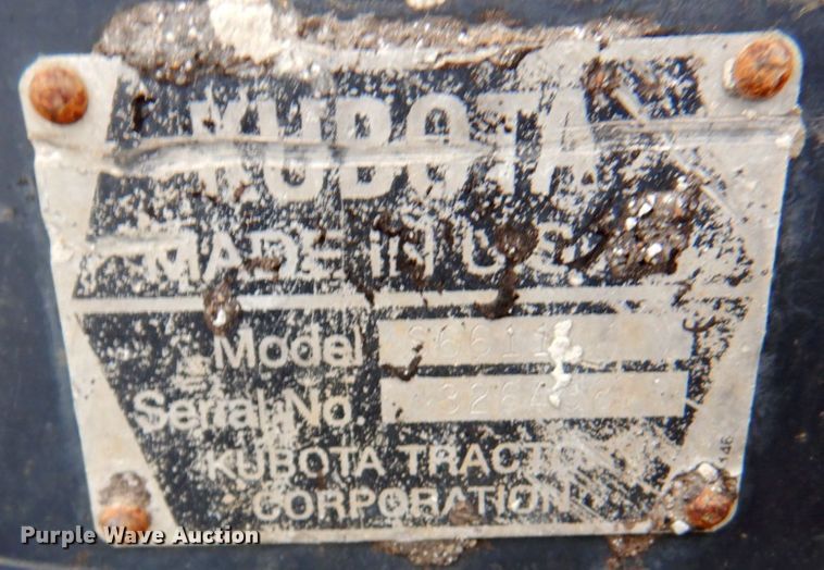 image for item DM6224 Kubota  skid steer bucket