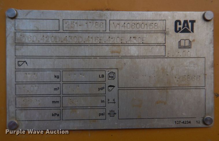 image for item DM7333 2004 Caterpillar 420D  backhoe