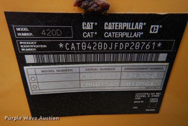 image for item DM7333 2004 Caterpillar 420D  backhoe