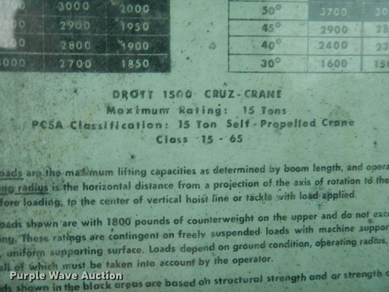 image for item DP5468 Drott Cruz Crane 1500  crane