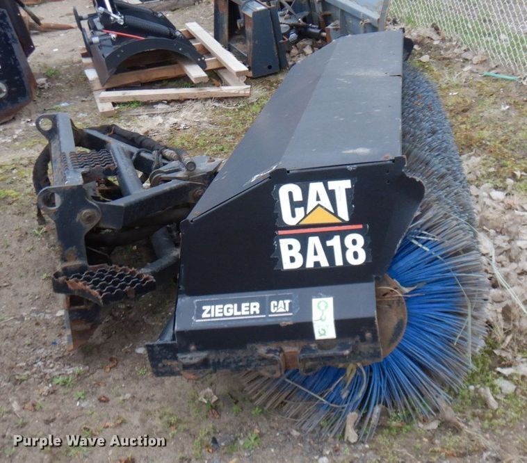 image for item DR0351 Caterpillar BA18  skid steer broom