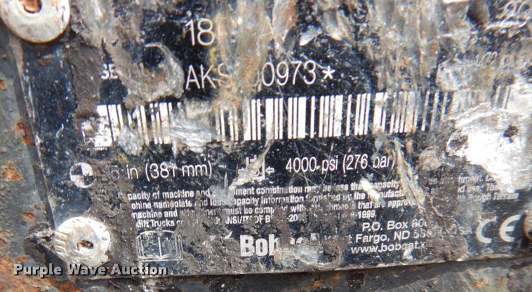 image for item DR0384 2012 Bobcat 18PLA  skid steer cold planer