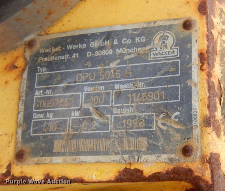 image for item DR0409 (3) Wacker DU5015H vibratory plate compactors