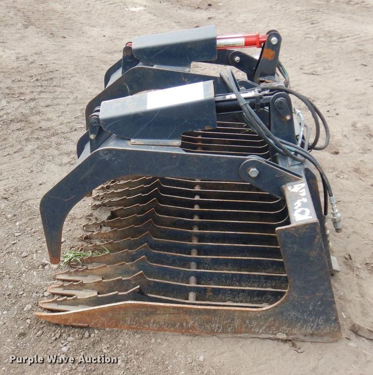 image for item DR0434 72" W skid steer rock grapple bucket