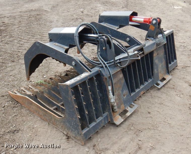 image for item DR0434 72" W skid steer rock grapple bucket