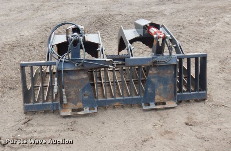 image for item DR0434 72" W skid steer rock grapple bucket