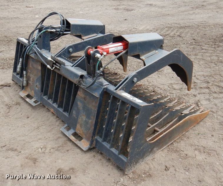 image for item DR0434 72" W skid steer rock grapple bucket