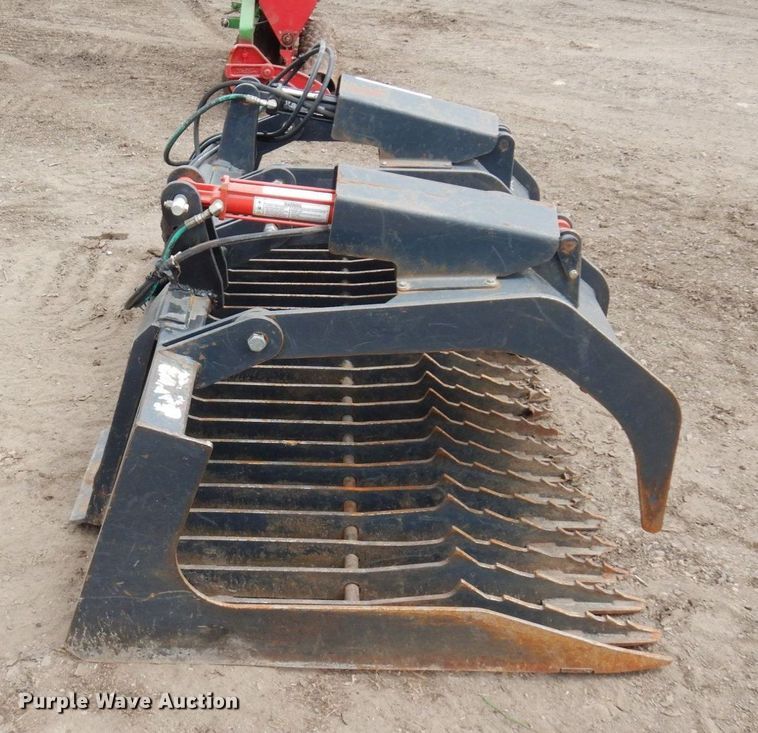 image for item DR0434 72" W skid steer rock grapple bucket