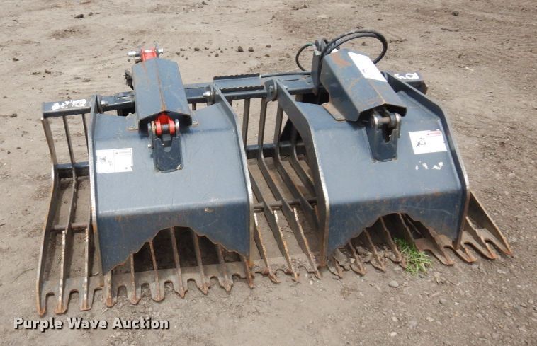 image for item DR0434 72" W skid steer rock grapple bucket